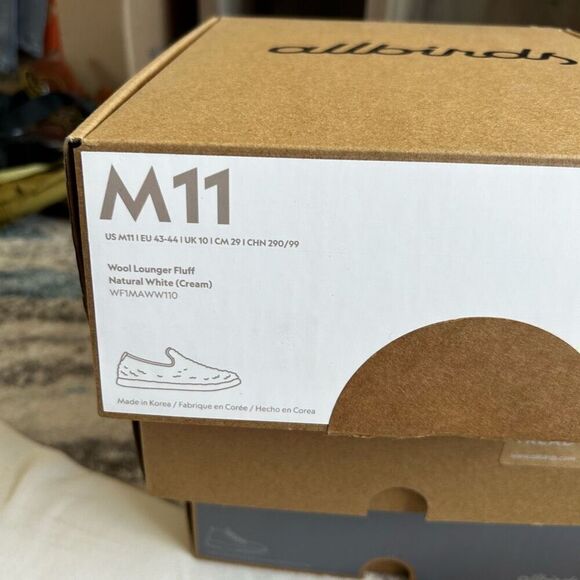 Allbirds Tread Lighter Mens Size 11 Shoes Wool Lounger Fluff Natural White - Picture 7 of 7